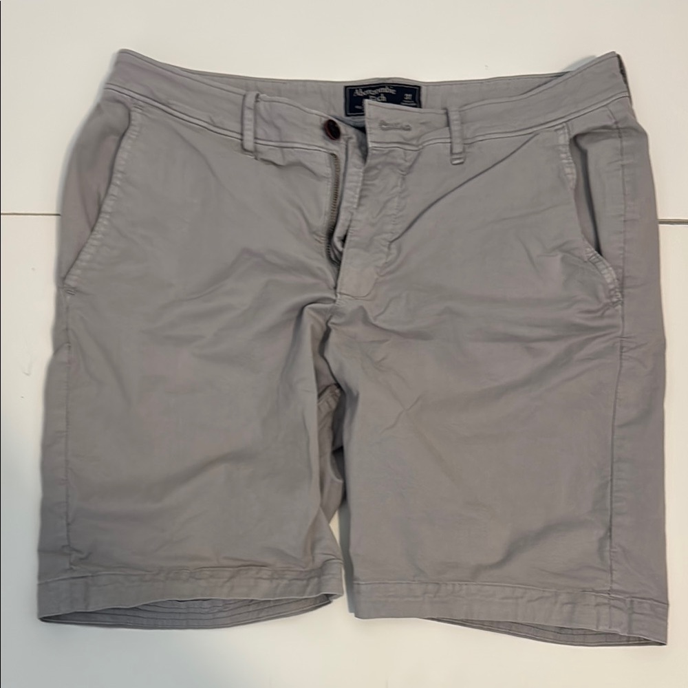 Abercrombie & Fitch Gray Flat Front Shorts